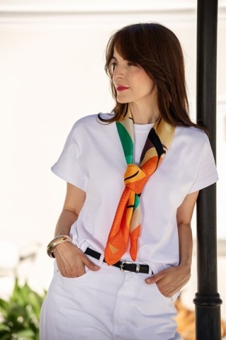 Apaszka jedwabna pop art 88x88cm AD-007