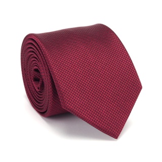 Burgundy Jacquard Silk Tie with Micro Pattern KR-694