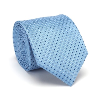 Jacquard Silk Tie with Blue Micro Pattern – KR-685