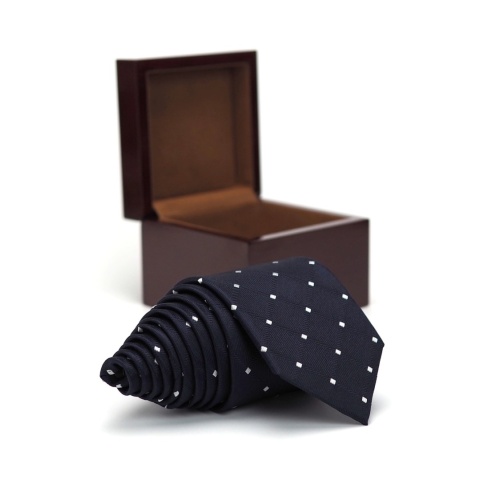 Silk tie in a wooden box KRD-542