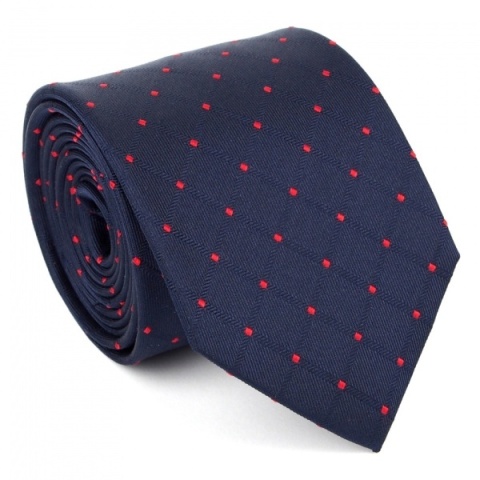 Krawat jedwabny w drewnianym pudełku KRD-356