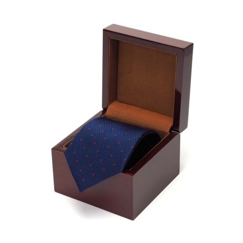 Silk tie in a wooden box KRD-457