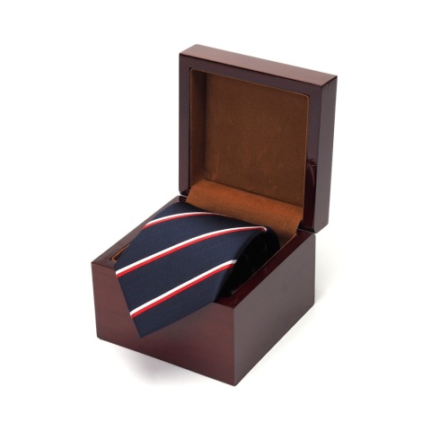 Silk tie in a wooden box KRD-PL2019