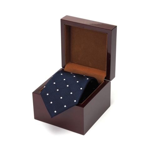 Silk tie in a wooden box KRD-542