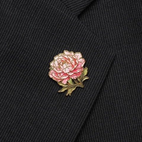 Peony lapel pin PIN-07
