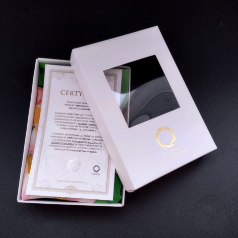 Apaszka jedwabna ręcznie malowana, Subtelność błękitu 90x90cm AM-114A