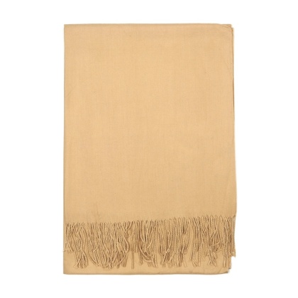 Beżowy szal damski zimowy Cashmere Touch Collection 200x70cm