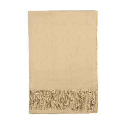 Kremowy szal damski zimowy Cashmere Touch Collection 200x70cm