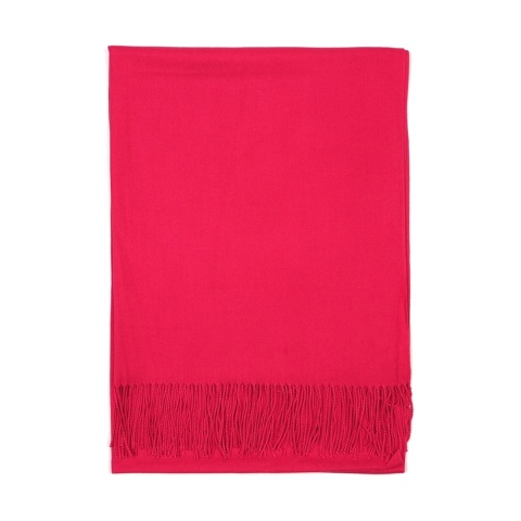 Malinowy szal damski zimowy Cashmere Touch Collection 200x70cm
