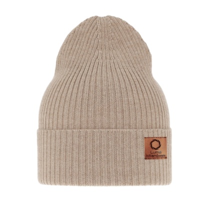 Burgunderfarbener Damen Merino Hut mit Umschlag