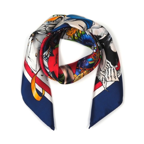 Silk Fryderyk Chopin Scarf - 68x68cm CH-1022