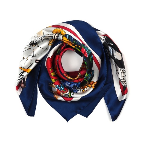 Silk Fryderyk Chopin Scarf - 68x68cm CH-1022