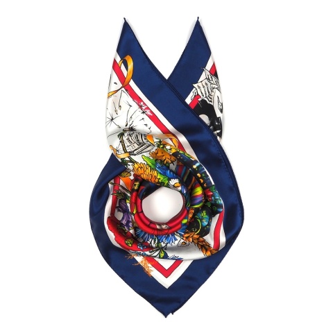 Silk Fryderyk Chopin Scarf - 68x68cm CH-1022