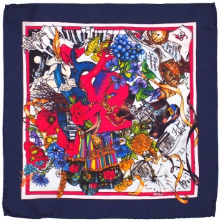 Silk Pocketsquare Fryderyk Chopin - 30x30cm CH-1044