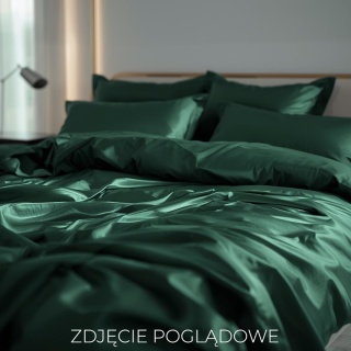 Satin bedding cover with zipper, ~160x200 cm