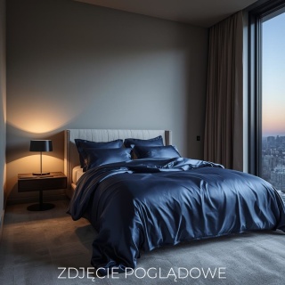 Satin bedding cover with zipper, ~160x200 cm