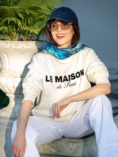 Jedwabny szalik dwustronny z jeleniem 170x45cm SDD-07