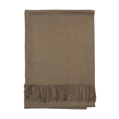 Khaki szal damski zimowy Cashmere Touch Collection 200x70cm