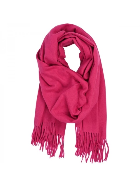 Malinowy szal damski zimowy Cashmere Touch Collection 200x70cm