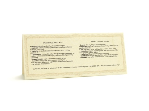 Pióro wieczne Fryderyk Chopin z bursztynem WPZ-CH