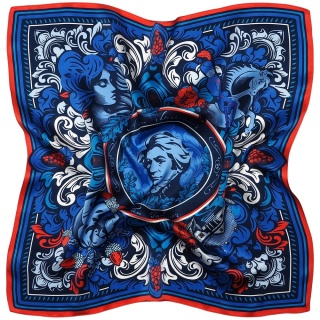 Double-Sided Silk Pocket Square Adam Mickiewicz 30x30 cm – PJ-400