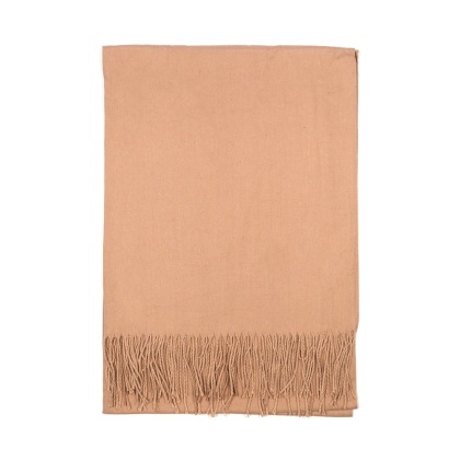 Pudrowo różowy szal damski zimowy Cashmere Touch Collection 200x70cm