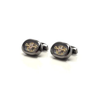 Titanium swinging shirt cufflinks