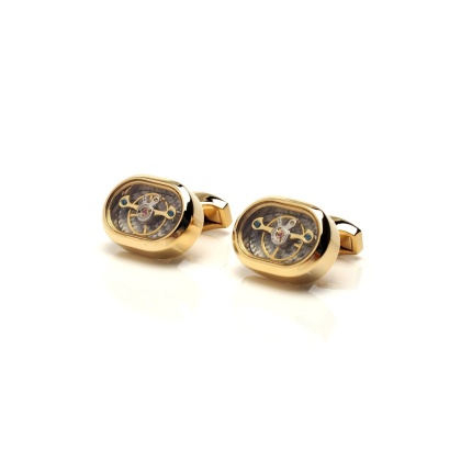 Gold swinging shirt cufflinks
