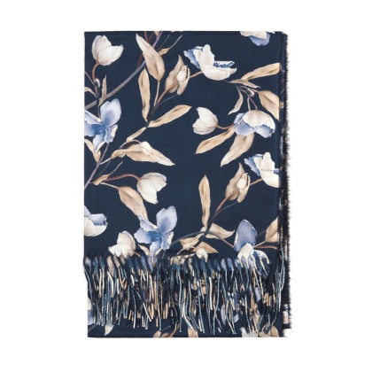 Szalik damski 100% wiskoza granatowy 200x70cm