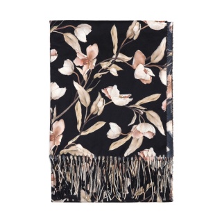 Szalik damski 100% wiskoza czarny 200x70cm