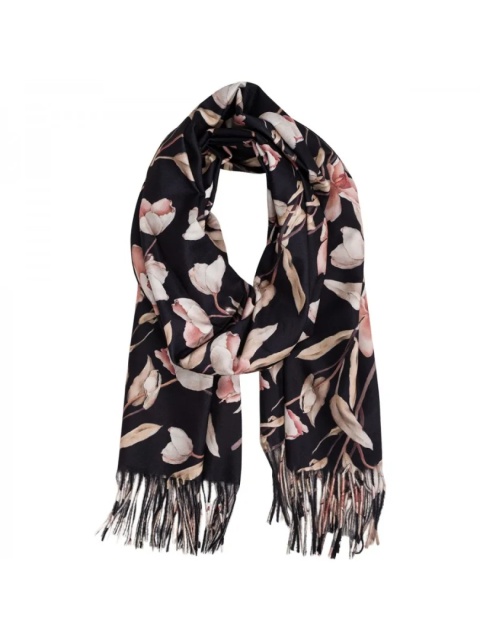 Szalik damski 100% wiskoza czarny 200x70cm