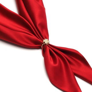 Apaszetka - biżuteria do szala, klamra do apaszki, pierścionek z kwiatem AA-093