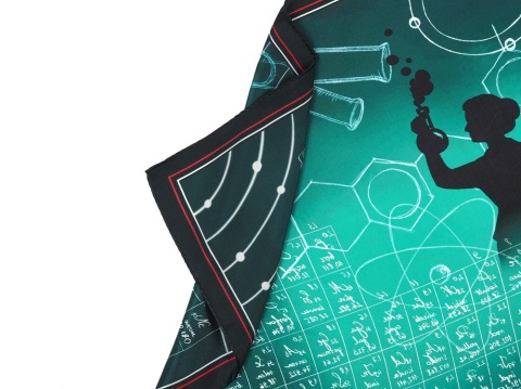 Silk scarf Maria Skłodowska-Curie 68x68 cm AD7-047