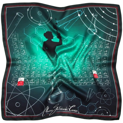 Silk scarf Maria Skłodowska-Curie 88x88 cm AD-047