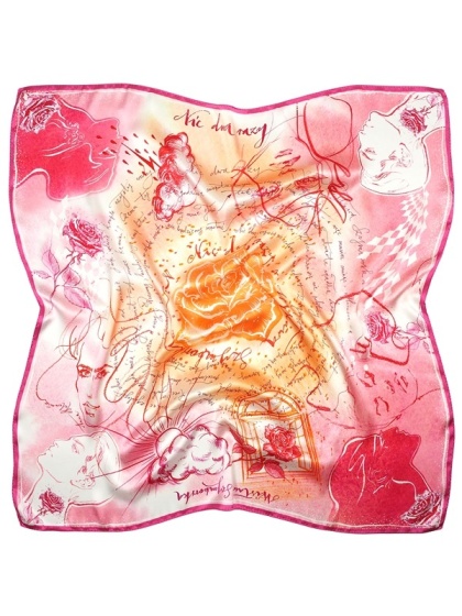 Silk scarf Wisława Szymborska Nothing twice 88x88 cm AD-500
