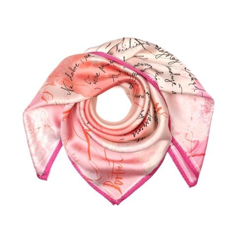 Silk scarf by Wisława Szymborska Portrait of a woman 68x68cm AD7-501