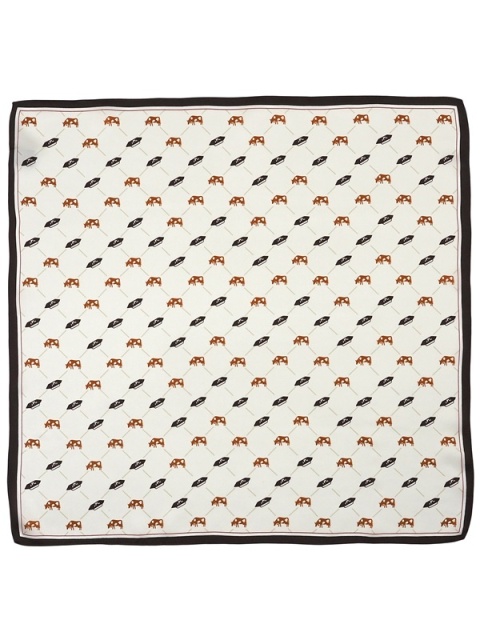 Apaszka jedwabna damska Krówki z Milanówka 53x53 cm AD5-079