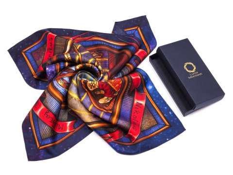 Apaszka jedwabna Mikołaj Kopernik 88x88 cm MK-02