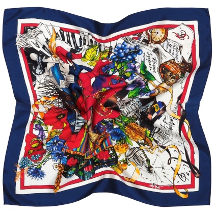 Silk Fryderyk Chopin Scarf - 62x62cm CH-1022OUT