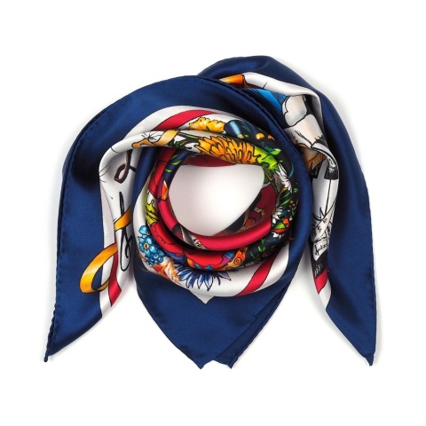 Jedwabna apaszka dwustronna Fryderyk Chopin 68x68cm CH-1022