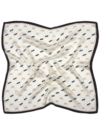 Apaszka jedwabna damska Krówki z Milanówka 68x68cm AD7-079