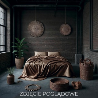 Satin bedding cover with zipper, ~160x200 cm