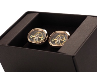 Rose gold swinging shirt cufflinks