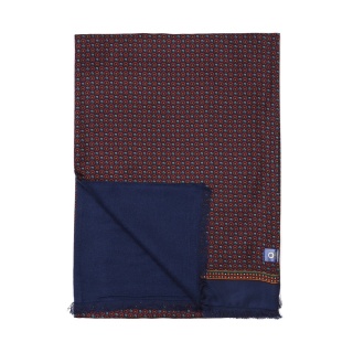 Men's silk scarf with a geometric pattern SR-054