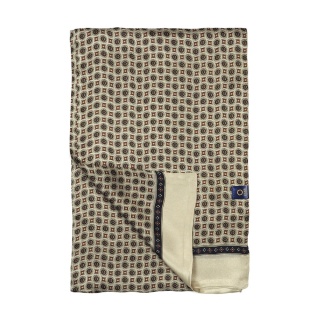 Men's silk scarf with a geometric pattern SR-056