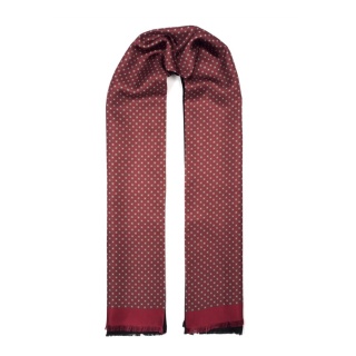 Men's silk scarf with a geometric pattern SR-212