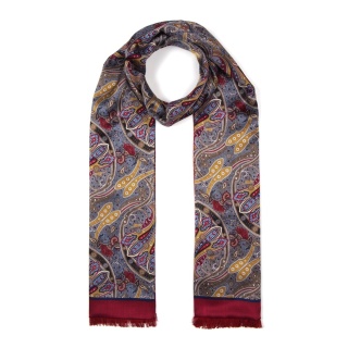Men's silk scarf with an oriental pattern SR-172