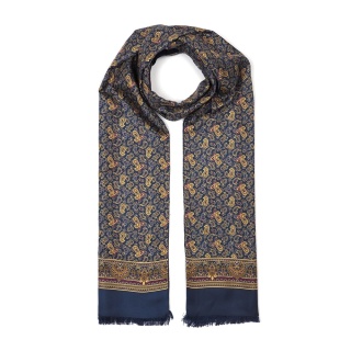 Men's silk scarf with paisley pattern SR-053