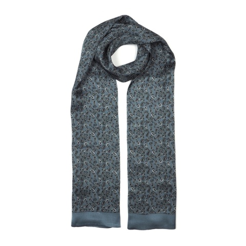 Men's silk scarf with paisley pattern