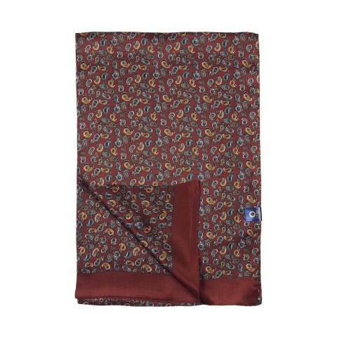 Men's silk scarf with paisley pattern SR-057